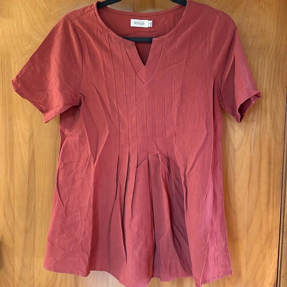 Burnt orange blouse